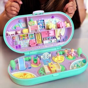 Vintage 1992 Polly Pocket Babysitting Stamper Playground Bluebird Incomplete